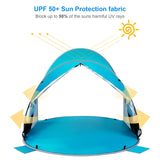 UPF 50+ Easy Pop Up 3-4 Person Beach Tent Sport Umbrella Instant Sun Shelter Tent Sun Shade Baby Canopy