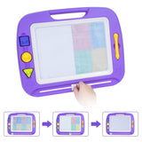 Large Magnetic Doodle Board, Magnetic Erasable Drawing Pad Gift for Kids Toddler (Purple)