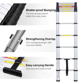 Aluminum Telescopic Extension Multi-Purpose Ladder, 12.5FT, 330lbs Capacity