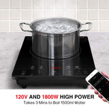 Portable Induction Cooktop, 1800W Sensor Touch Multifunction Induction Burner, 15 Temperature Power Setting CB-I11A