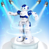 RC Robot Toy, Programmable Smart Infrared Sensing Robot for Kids Birthday Gift Present, Blue