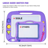 Large Magnetic Doodle Board, Magnetic Erasable Drawing Pad Gift for Kids Toddler (Purple)