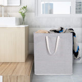 Laundry Hamper Clothes Hamper Large Capacity Basket with Extended Handles for Storage Clothes Toys in Bedroom, Bathroom, Foldable, 100L, Grey