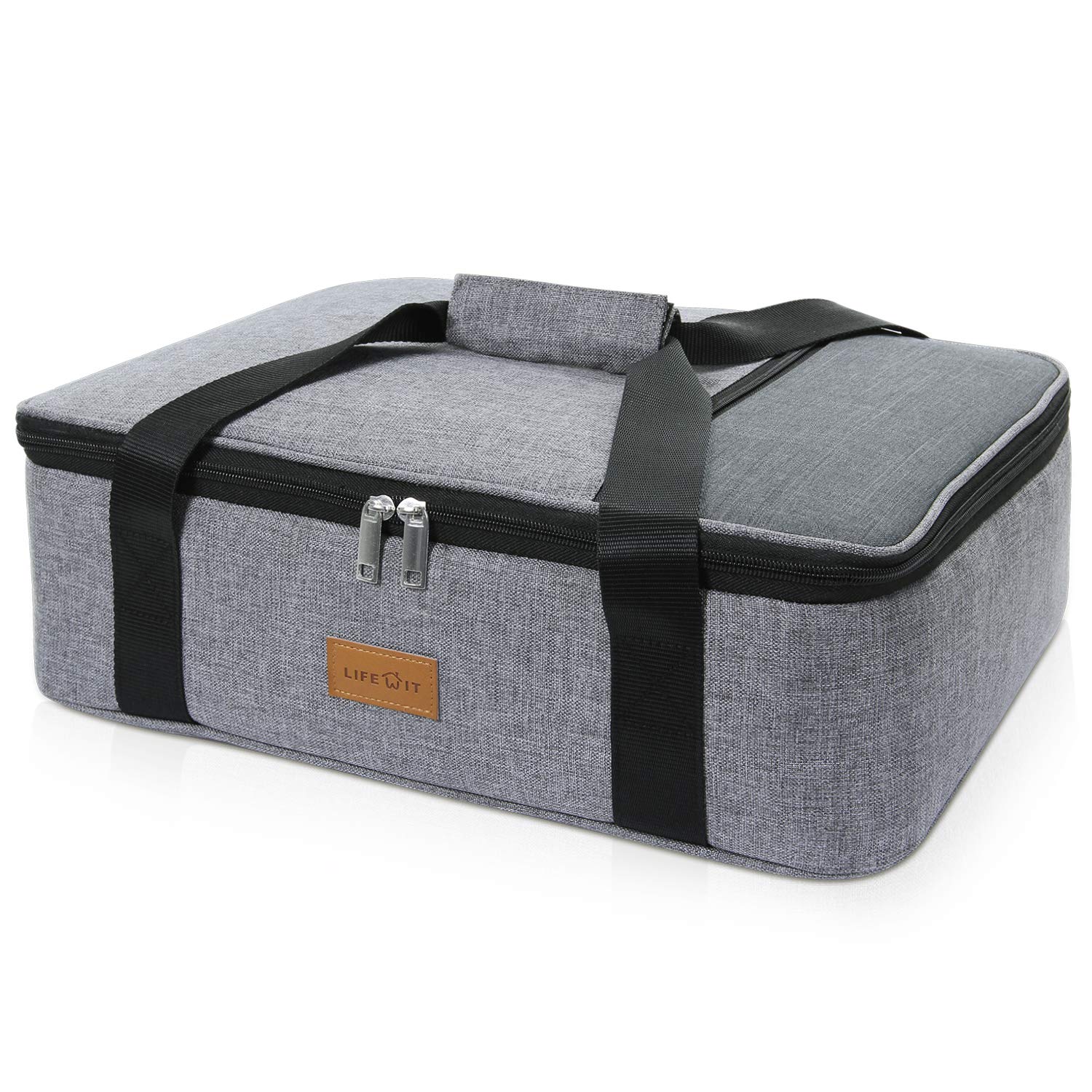 Lava Lunch Double Deck Insulated Grey Lunch Box Bag Hot Food For 5 Hours