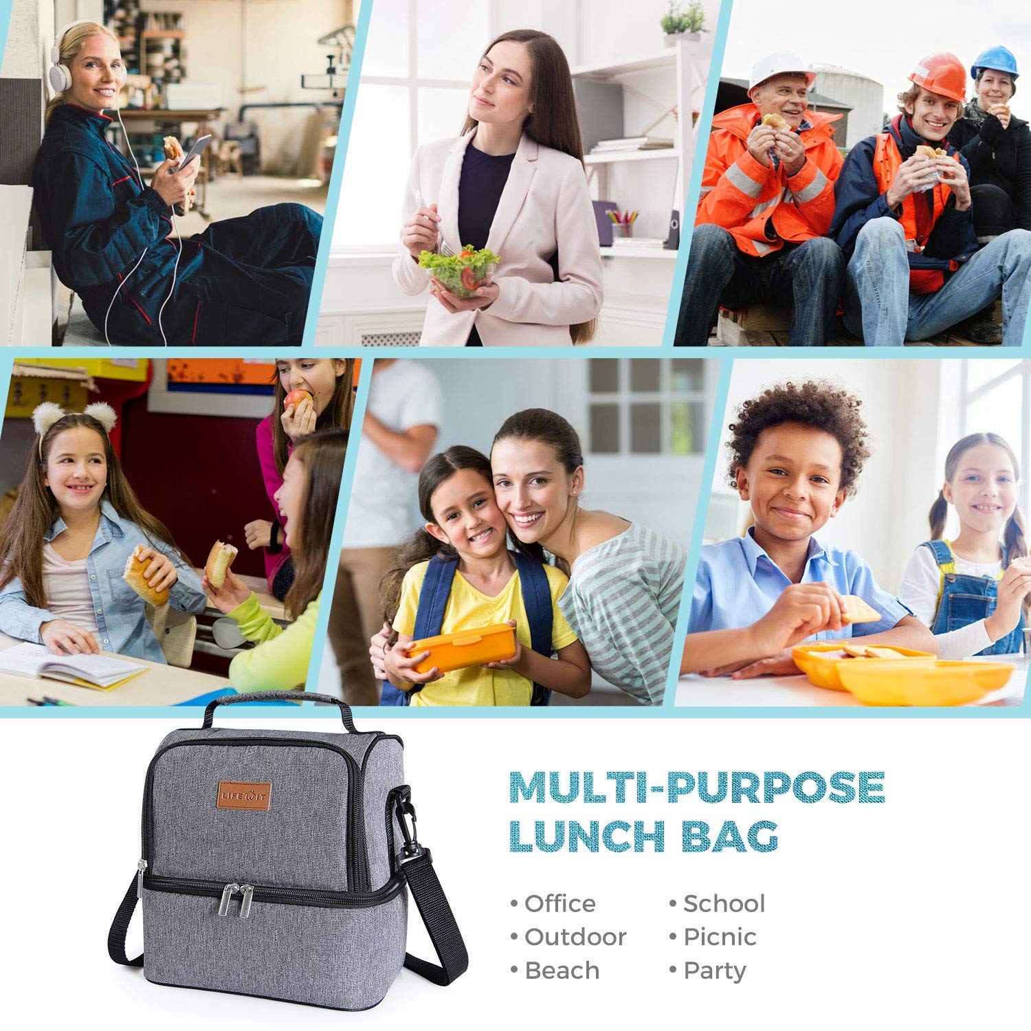 Multi compartment lunch bag online